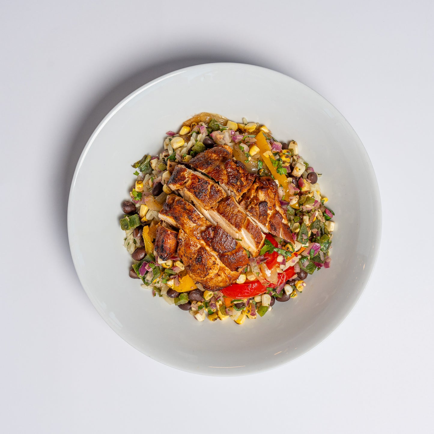 Smokey Chipotle Chicken bowl with Cilantro Rice and Corn Salsa 🇲🇽