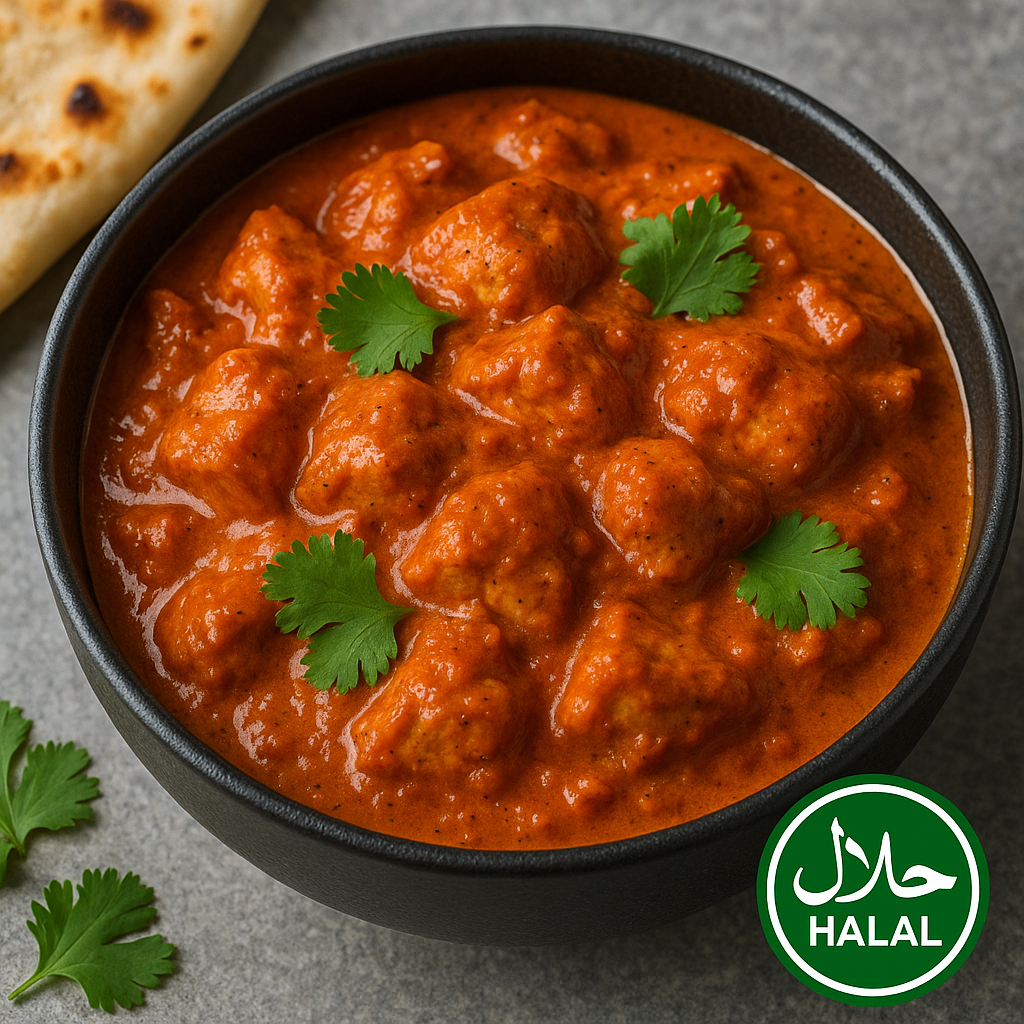 halal chicken tikka masala freeze batch dinner portions school night reheat easy