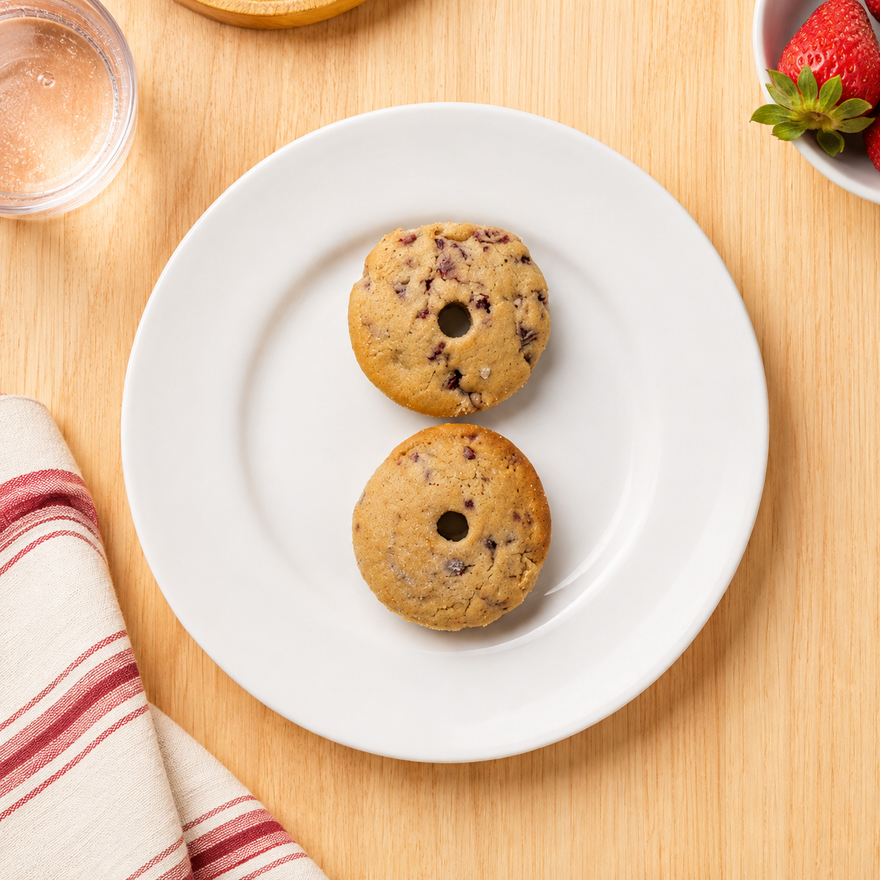 Strawberry Protein Donuts