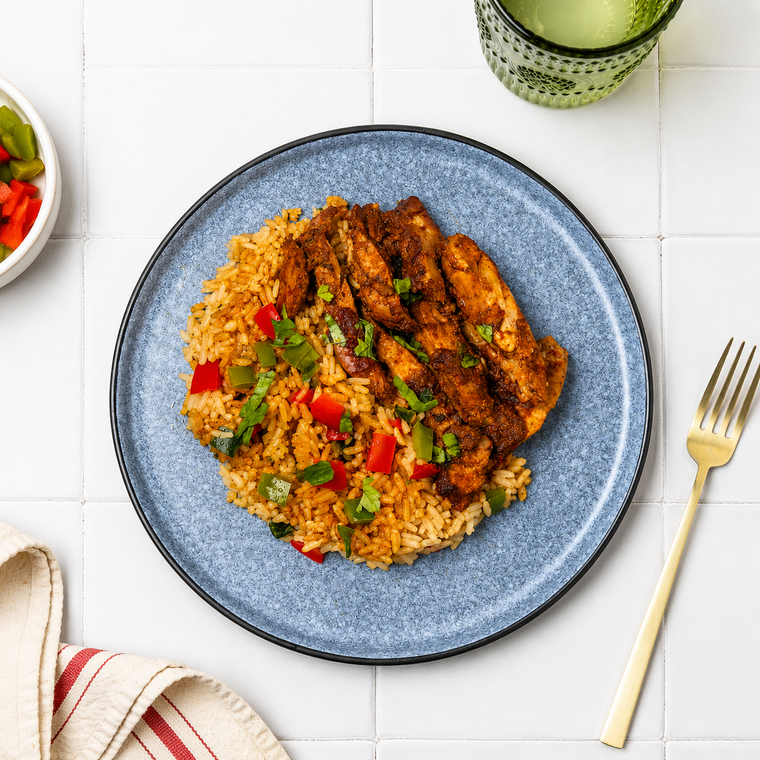 Fiery Caribbean Chicken & Rice