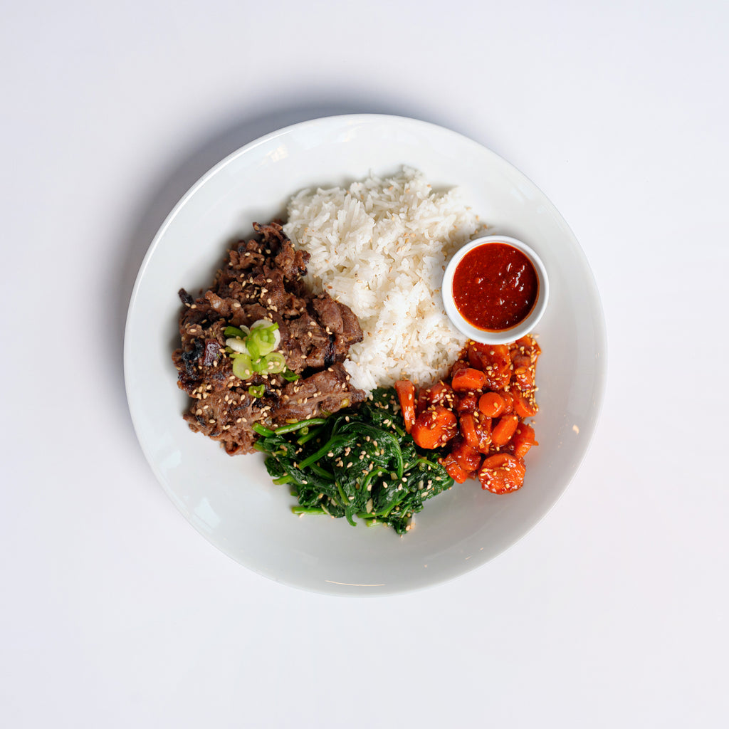 Korean Bulgogi Rice Bowl with Gochujang Sauce 🇰🇷