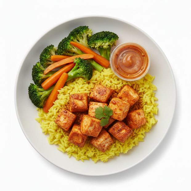 North African Honey Harissa Chicken Bowl with Glazed Vegetables